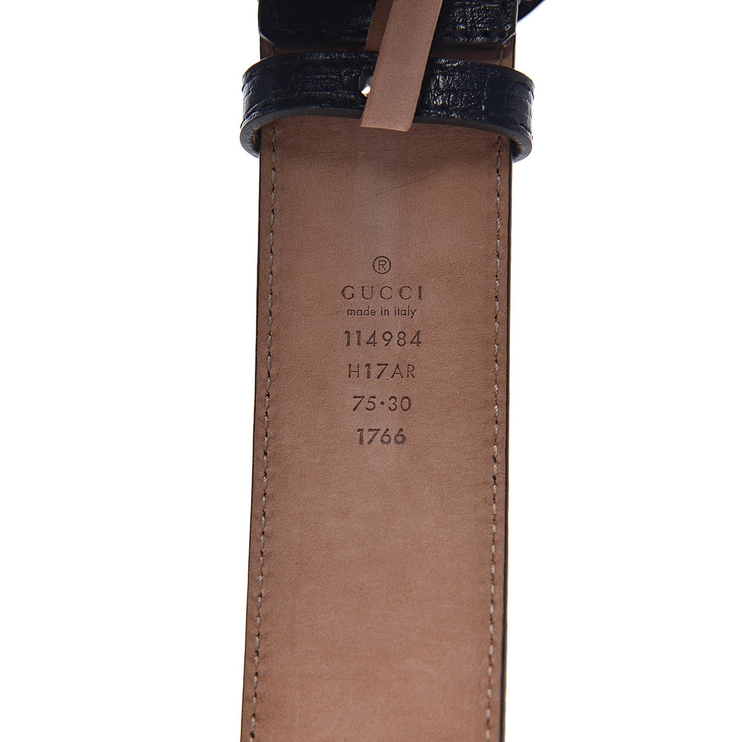 Calfskin Web Interlocking G Belt 75 30 Navy
