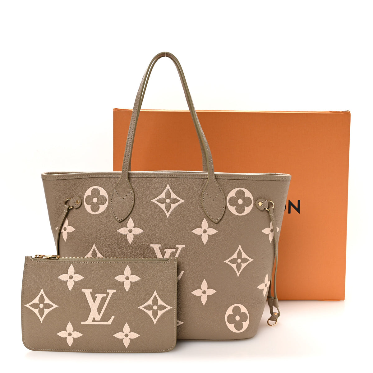 Empreinte Monogram Giant Neverfull MM Khaki Cream