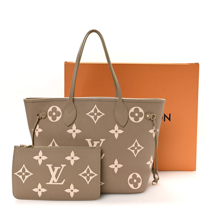 Louis Vuitton Empreinte Monogram Giant Neverfull MM Khaki Cream 11 of 11