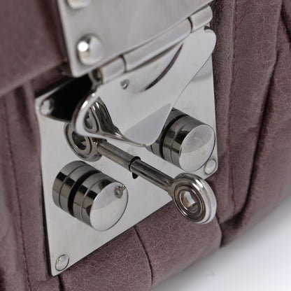Miu Miu Vitello Lux Matelasse Flap Pochette Brown 8 of 12
