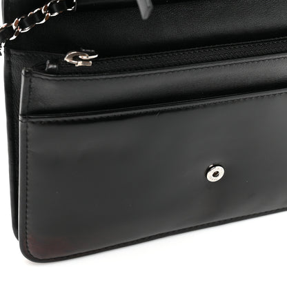 Chanel Glazed Calfskin Boy Wallet On Chain WOC Black 14 of 16