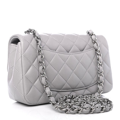 Chanel Lambskin Quilted Mini Rectangular Flap Grey 2 of 4