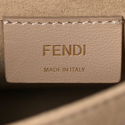 Fendi Vitello Liberty Bi-Color FF 1974 Embossed Chain Strap Kan U Shoulder Bag Black Maya 6 of 12