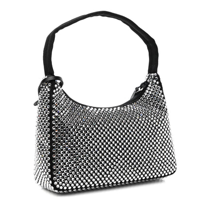 Prada Satin Crystal Mini Re-Edition 2000 Bag Cristal 3 of 9