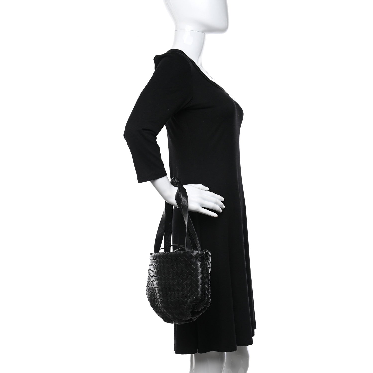 Bottega Veneta Nappa Intrecciato Small Bulb Black 3 of 9