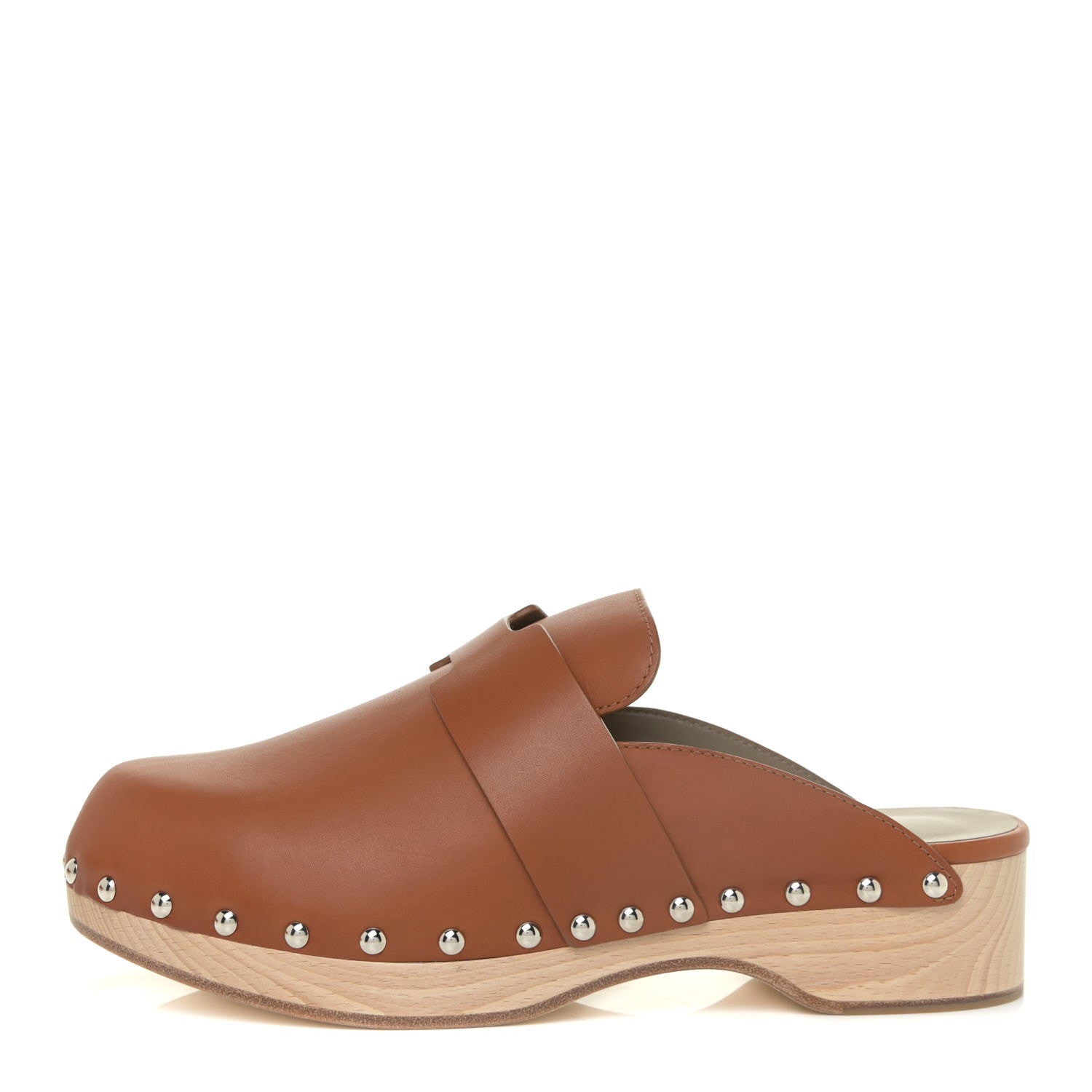 Hermes Calfskin Calya Mules 37 Naturel 1 of 11