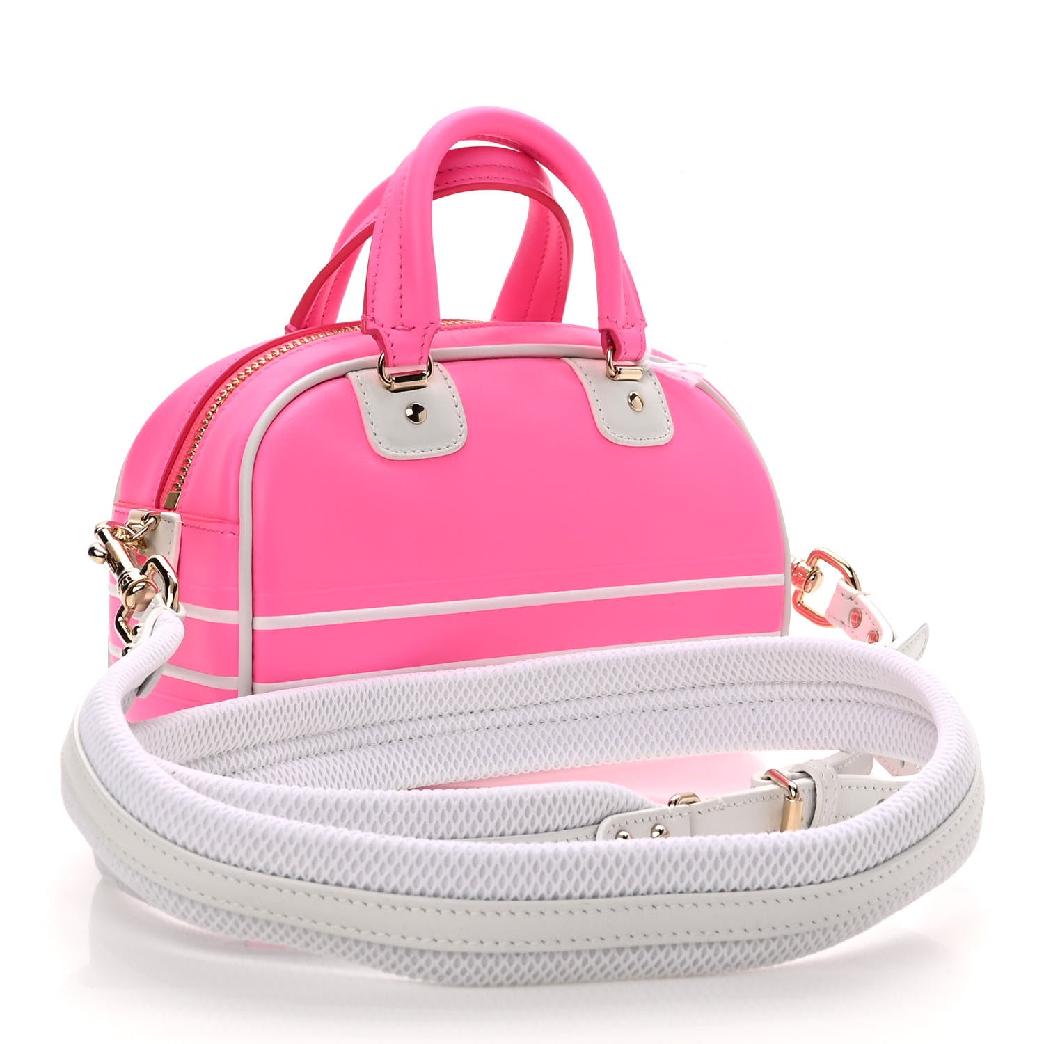 Christian Dior Calfskin Micro Dior Vibe Zip Bowling Bag Pink Multicolor 3 of 10