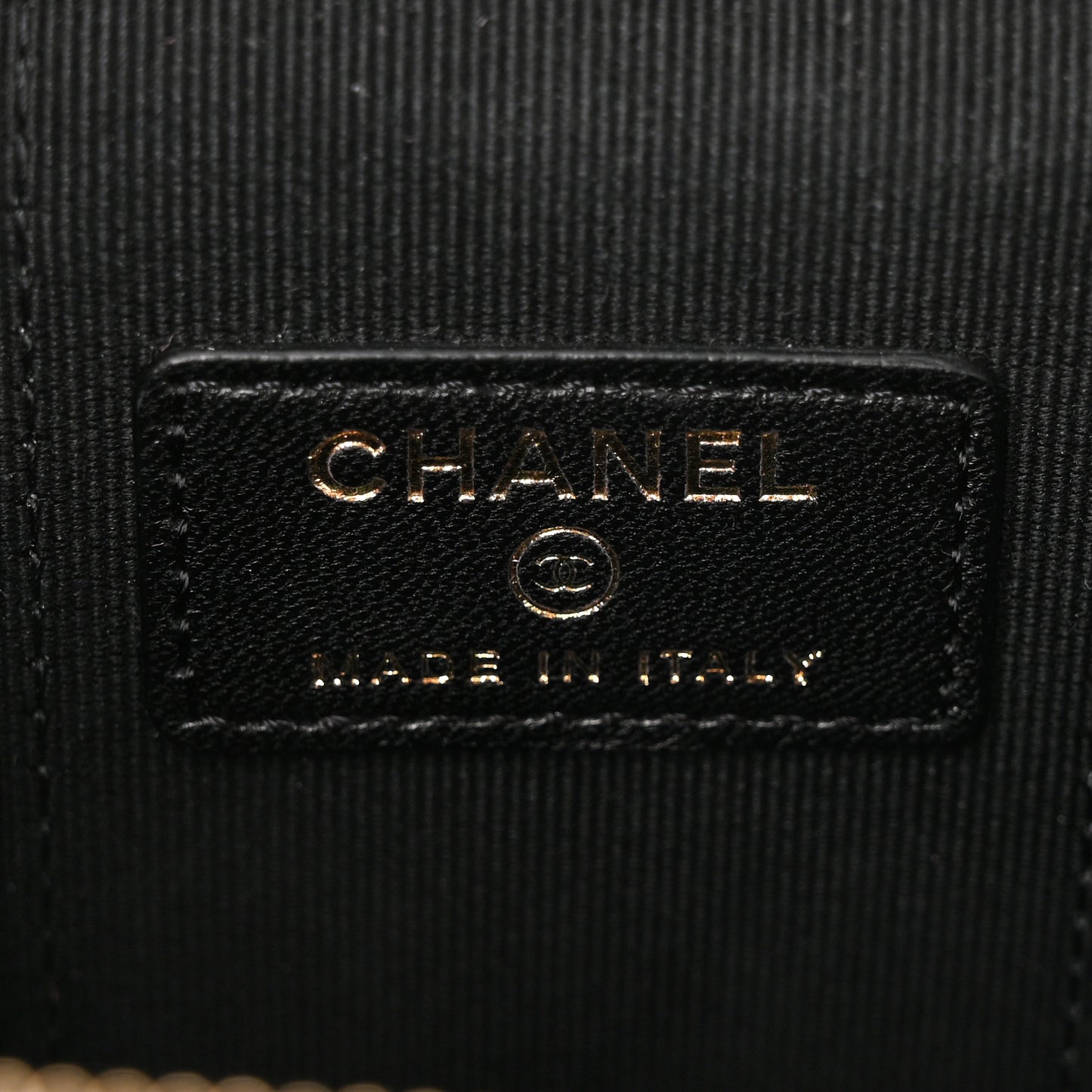Lambskin Quilted Top Handle Mini Vanity Case With Chain Black