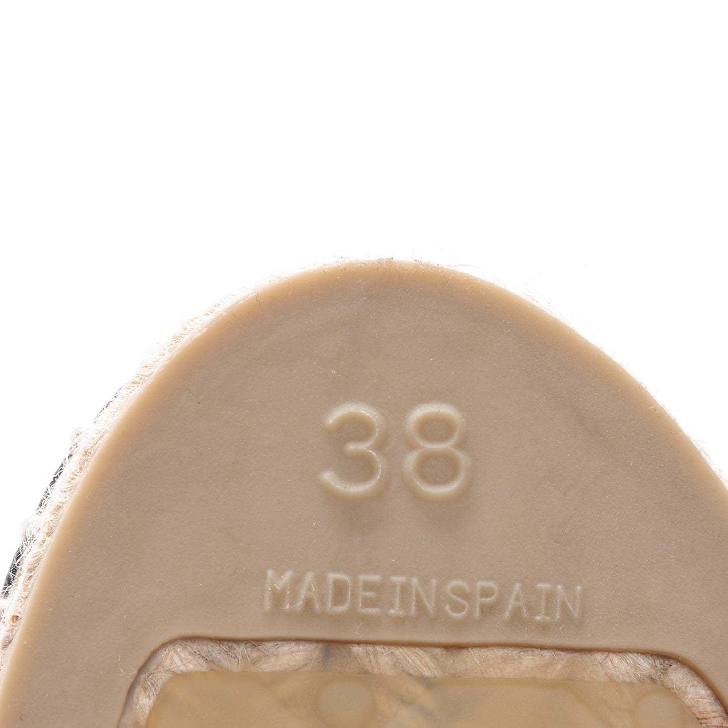 Lambskin CC Espadrilles 38 Beige Black