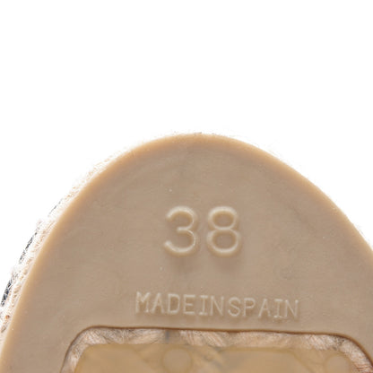 Chanel Lambskin CC Espadrilles 38 Beige Black 9 of 10