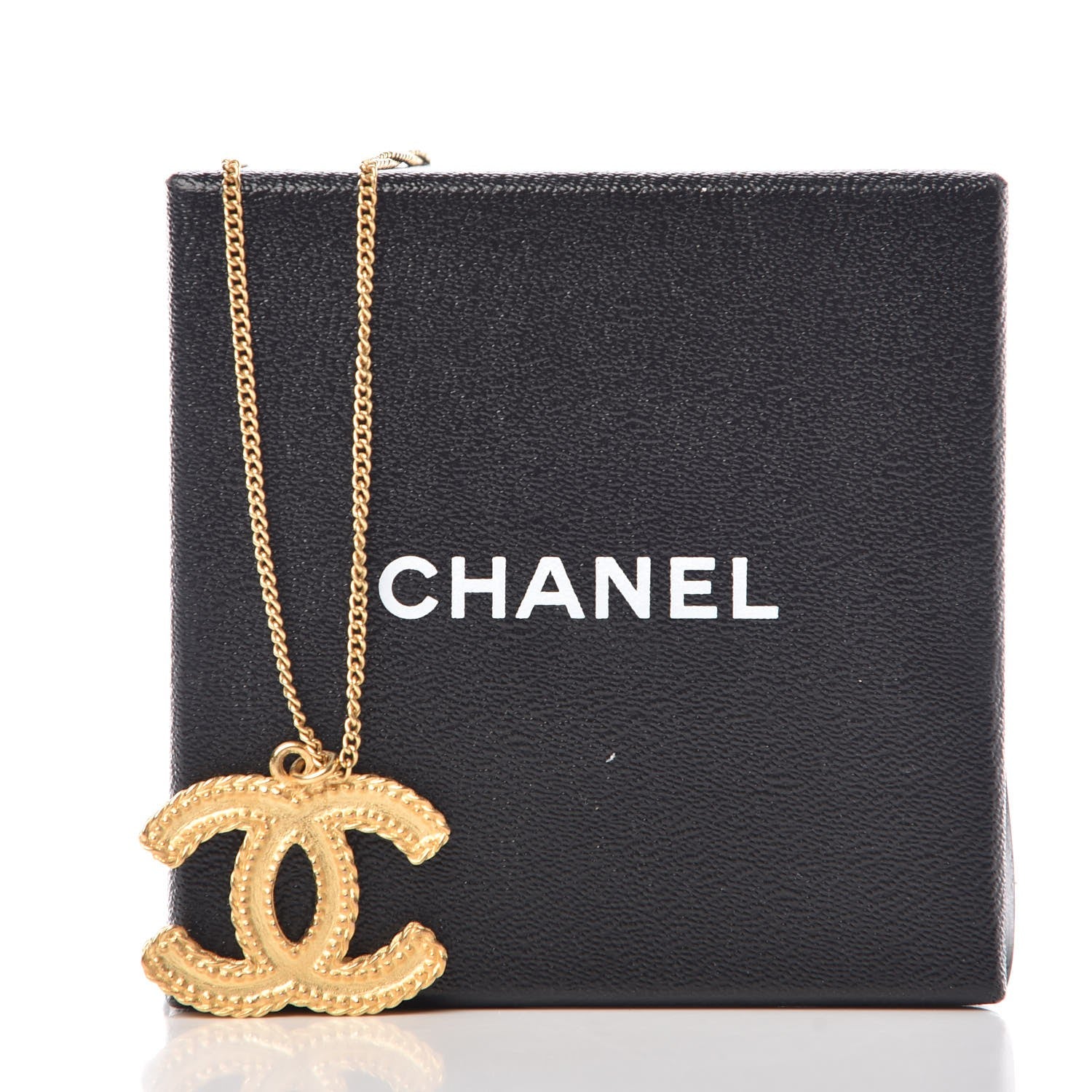 Chanel CC Necklace Matte Gold 6 of 6