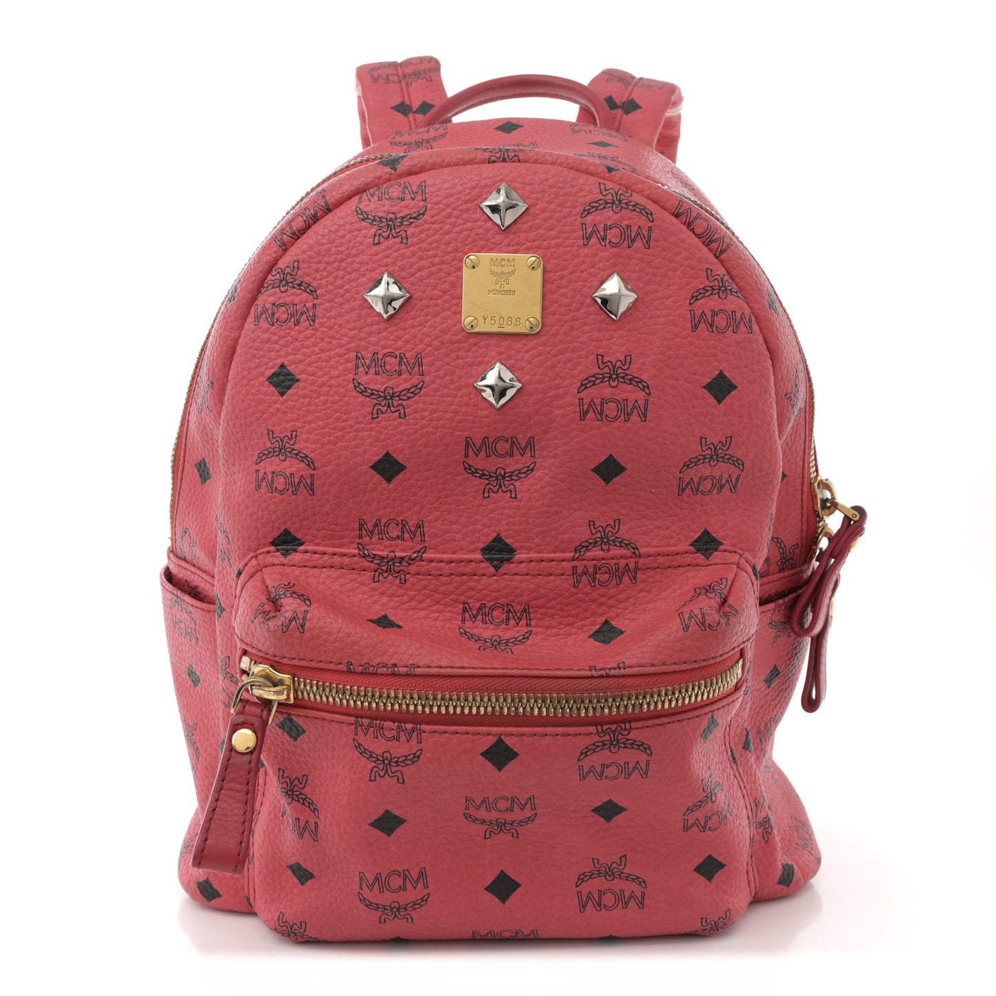 Visetos Studded Small Stark Backpack Red