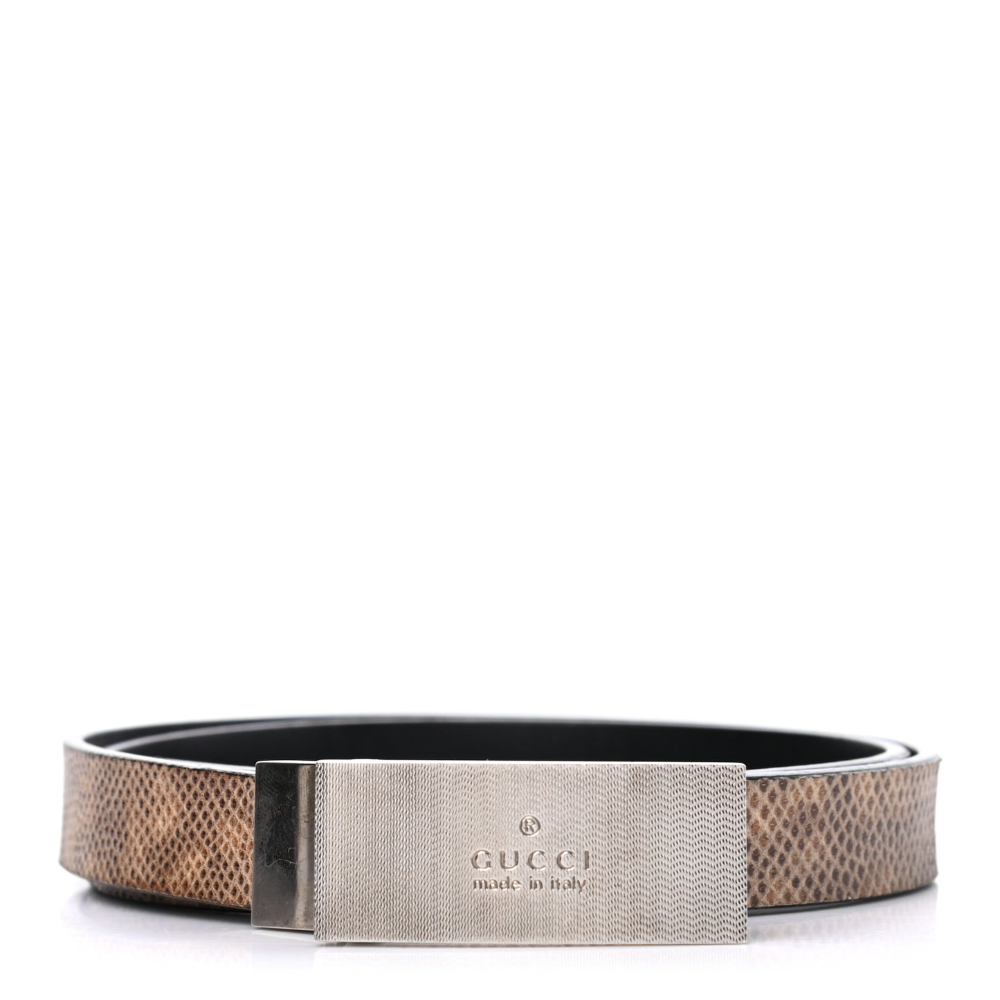 Snakeskin Skinny Belt 75 30 Brown