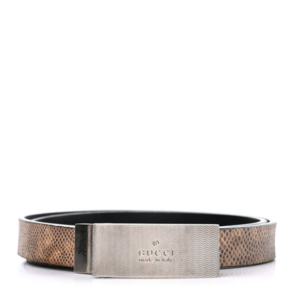 Gucci Snakeskin Skinny Belt 75 30 Brown 1 of 7