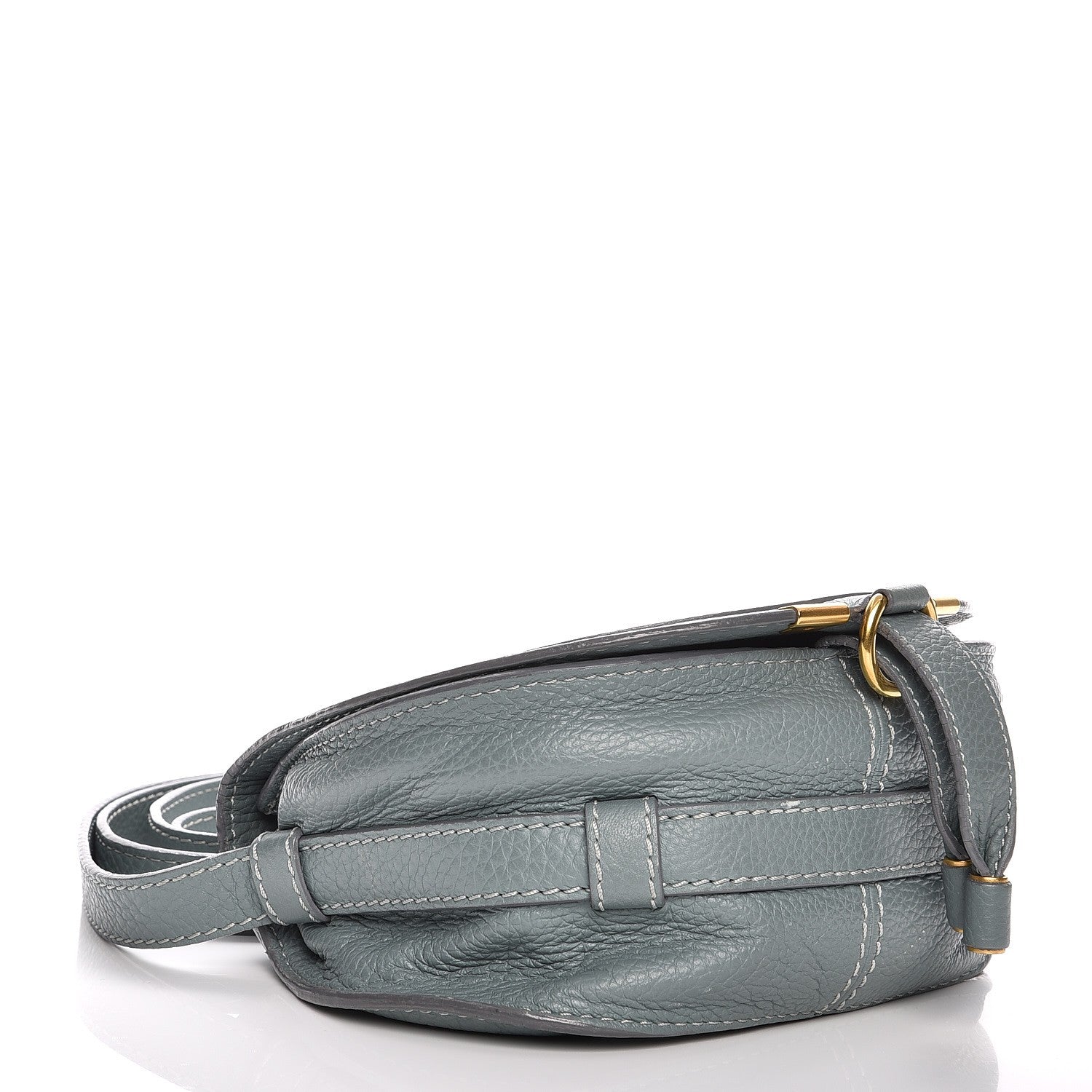 Chloe Calfskin Mini Marcie Round Crossbody Bag Cloudy Blue 4 of 9