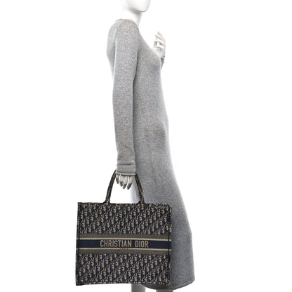 Christian Dior Oblique Large Book Tote Blue Multicolor 2 of 14