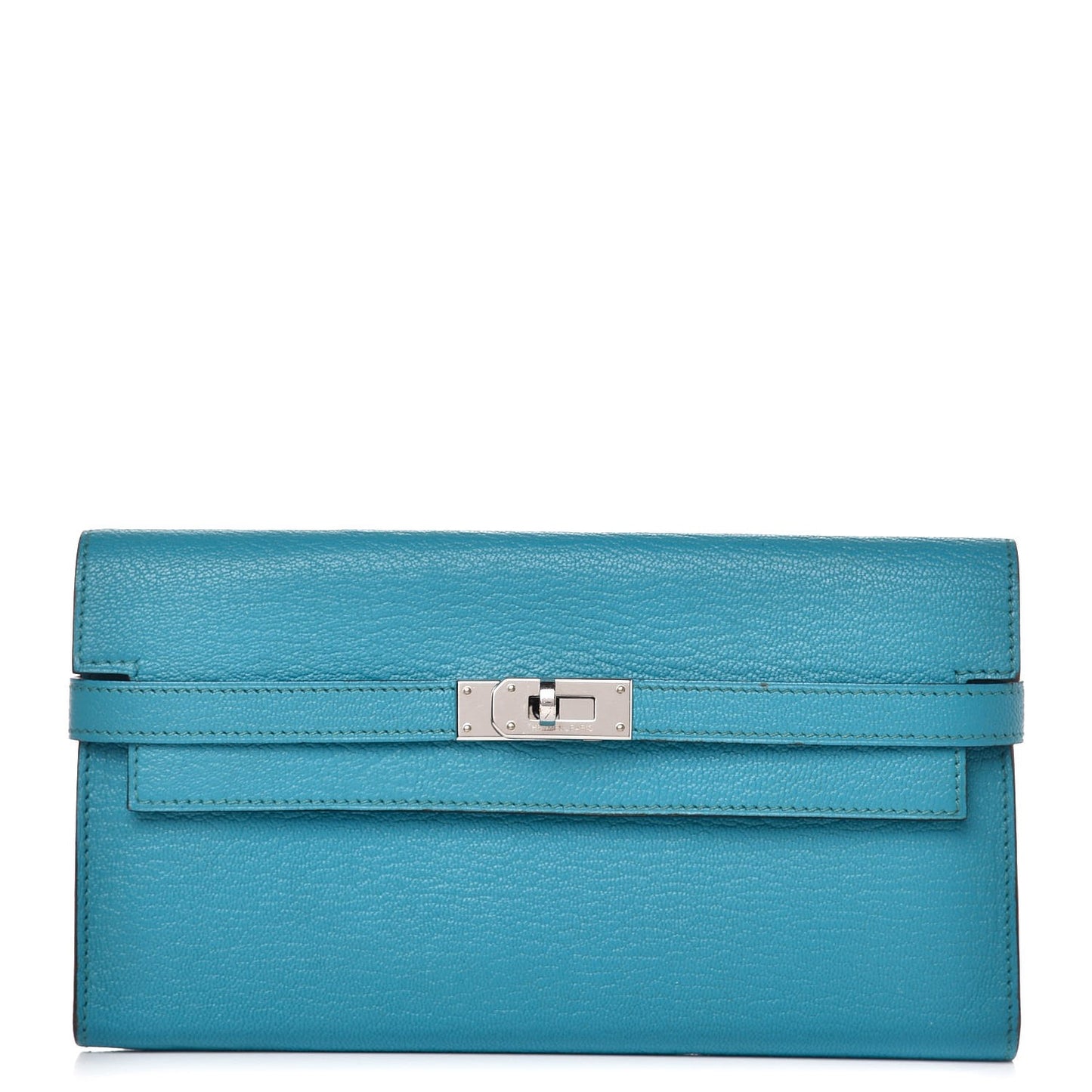 Chevre Mysore Kelly Longue Wallet Turquoise