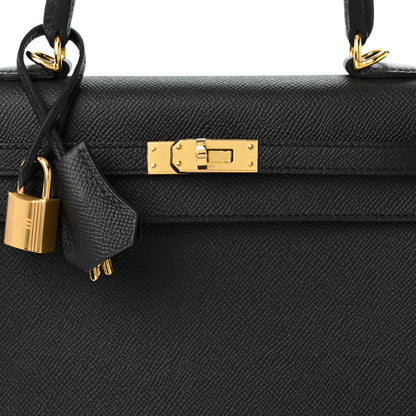 Hermes Epsom Kelly Sellier 25 Black 8 of 15