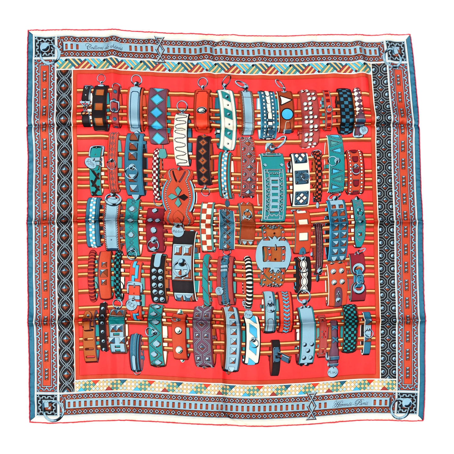 Silk Colliers de Chiens Scarf 90