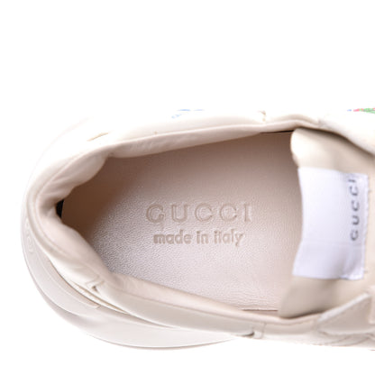 Gucci Calfskin Hawaii Printed Mens Rhyton Sneakers 8.5 White 6 of 9