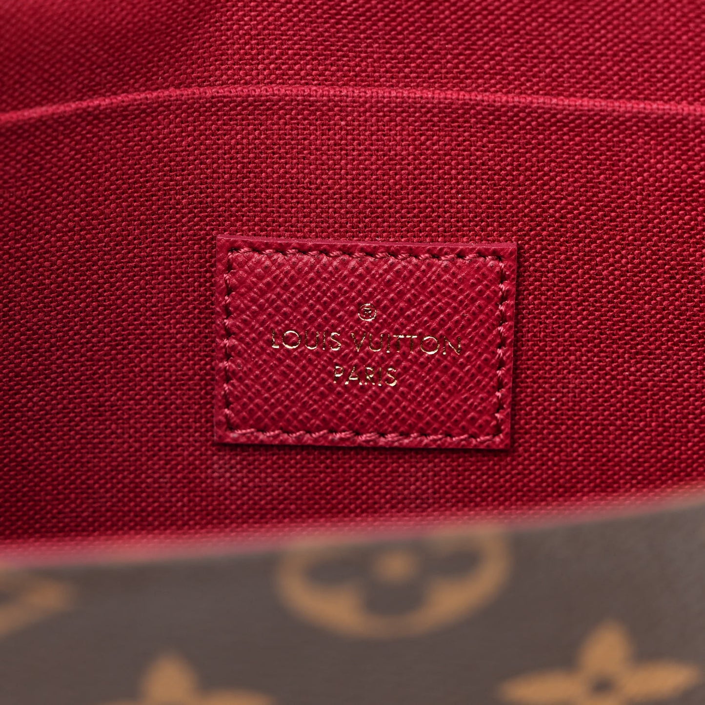 Monogram Pochette Felicie Chain Wallet Fuchsia