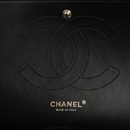 Chanel Lambskin Chevron Quilted Jumbo Double Flap So Black 6 of 8