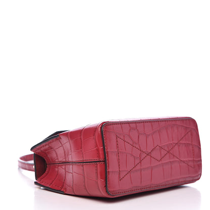 Mulberry Shiny Croc Calfskin Embossed Micro Seaton Red Berry 4 of 9