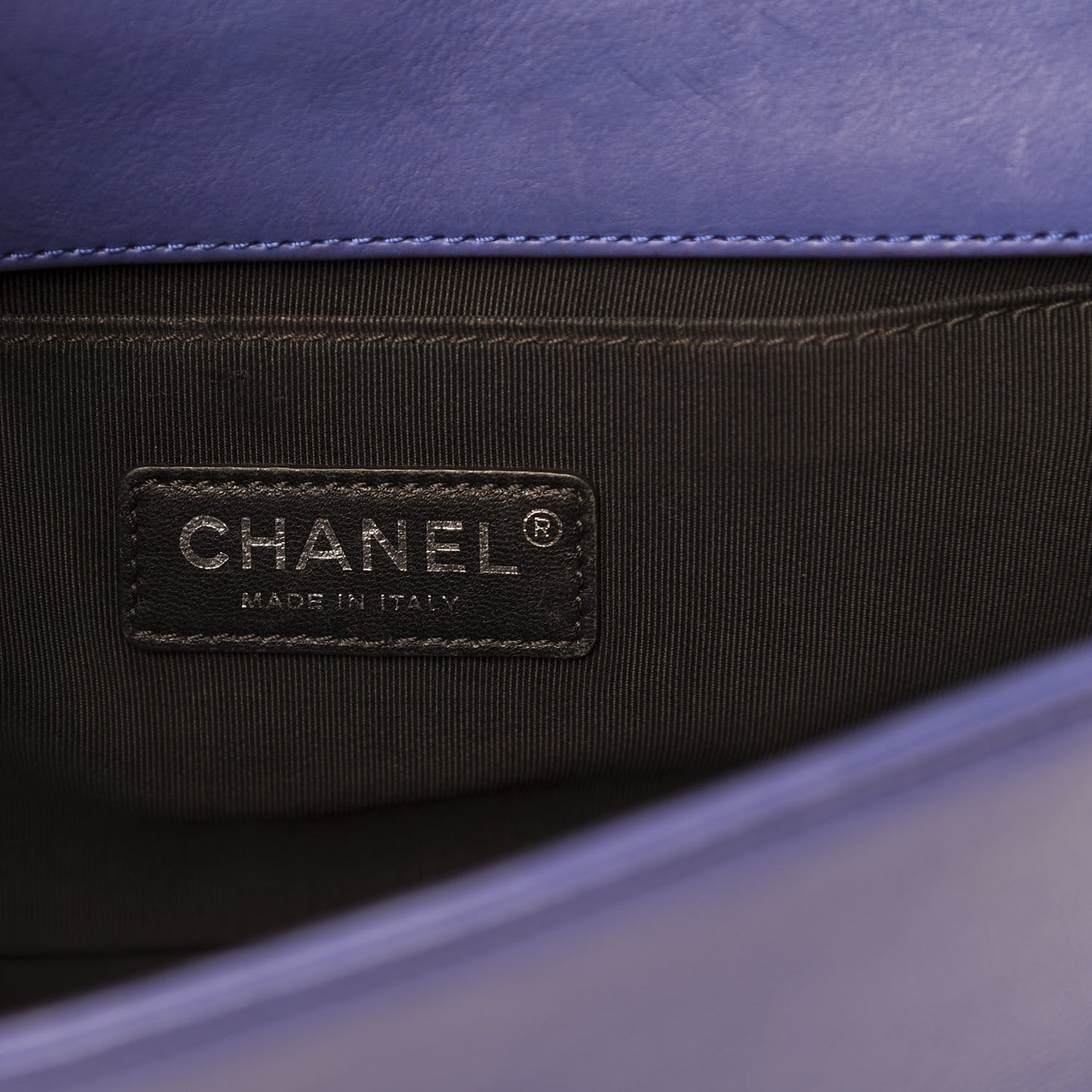 Calfskin Quilted Medium Boy Flap Blue