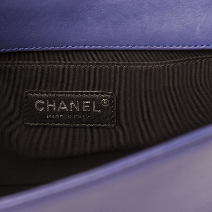Chanel Calfskin Quilted Medium Boy Flap Blue 6 of 12