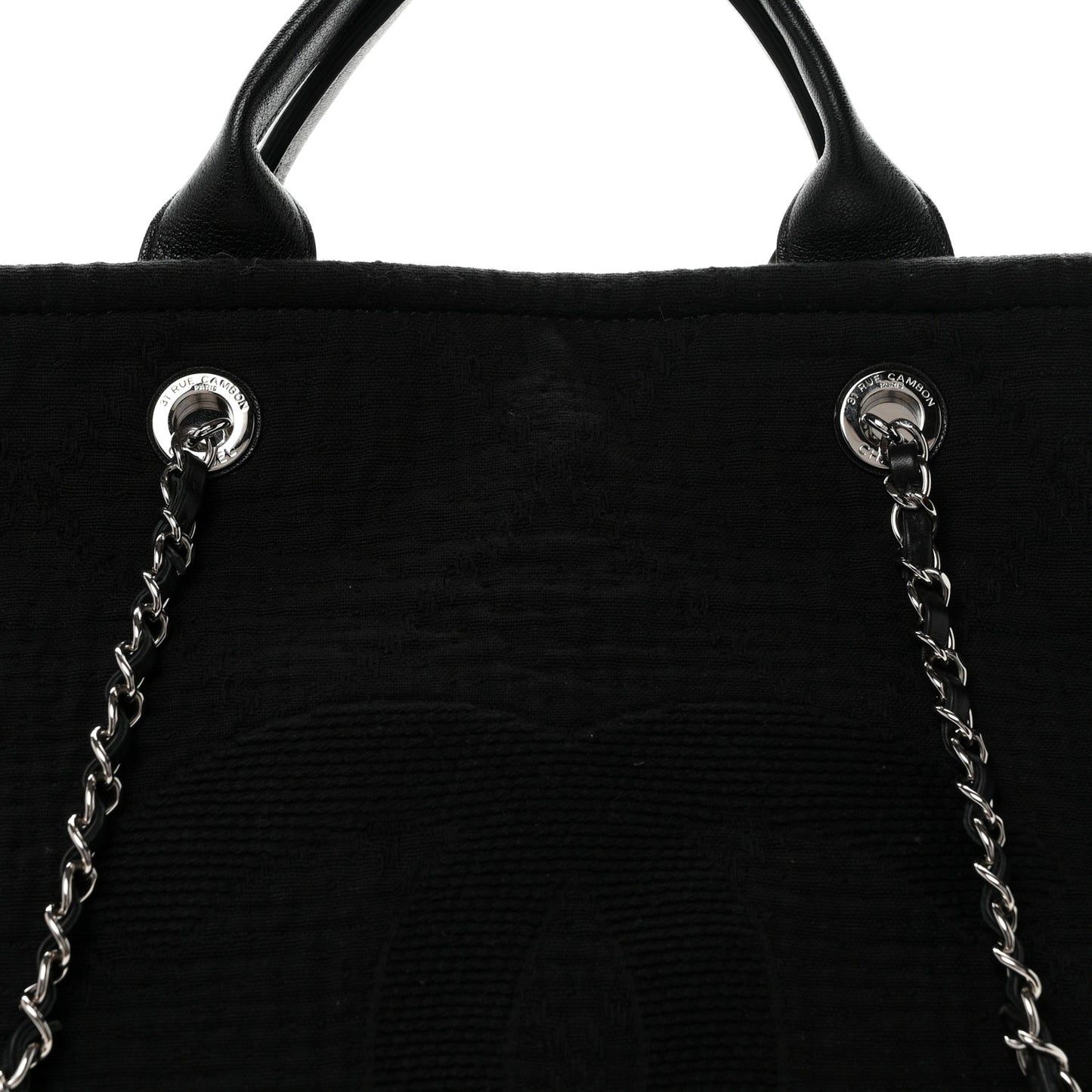 Canvas Extra Large Double Face Shopping Tote Black
