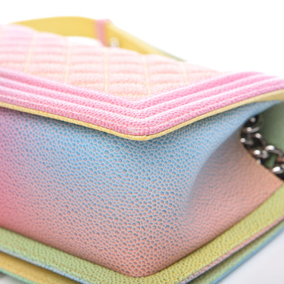 Chanel Caviar Quilted Medium Cuba Rainbow Boy Flap Multicolor 11 of 11