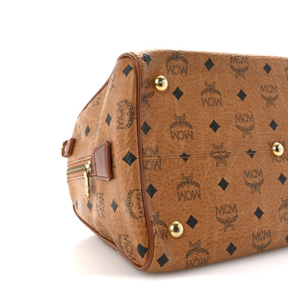 MCM Visetos Essential Boston Bag Cognac 8 of 9