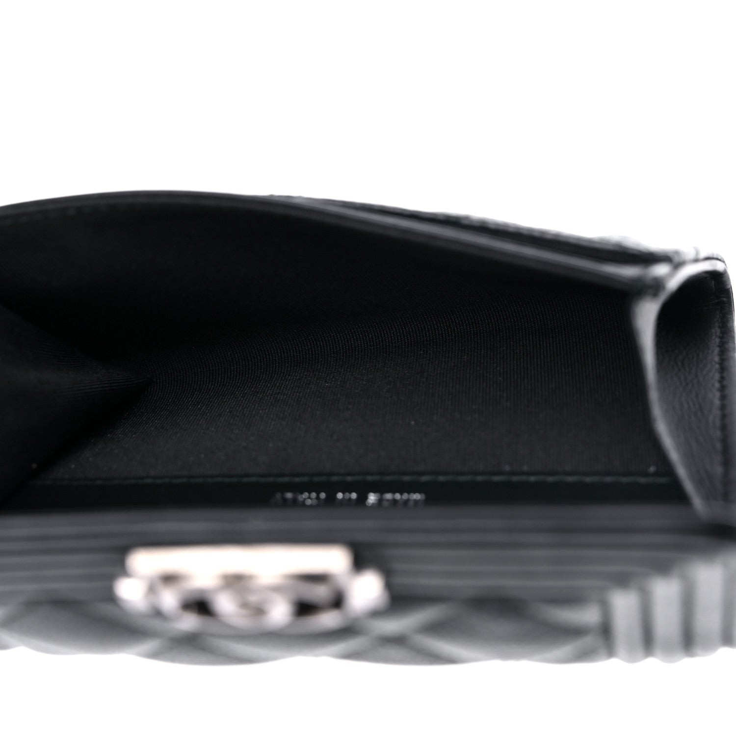 Chanel Caviar Quilted Boy Flap Card Holder Black 5 of 9
