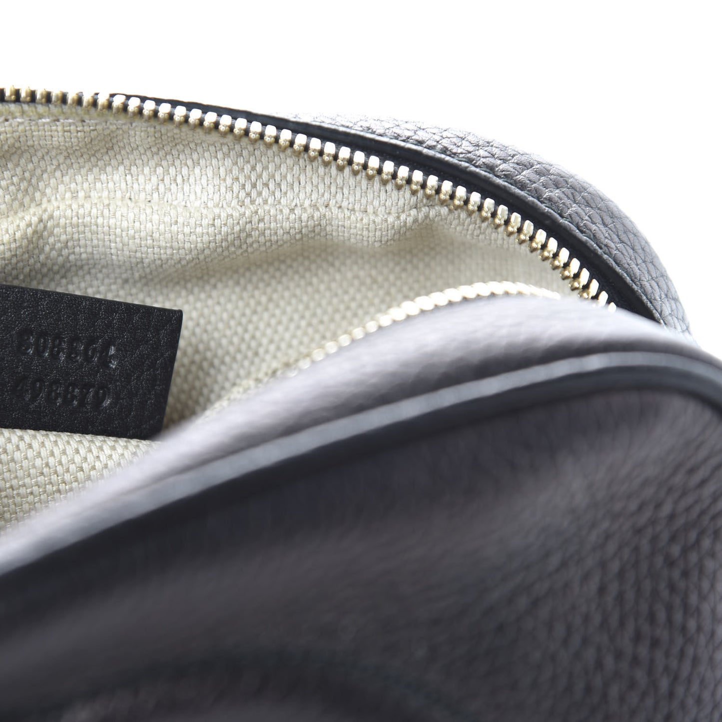 Pebbled Calfskin Small Soho Disco Bag Black