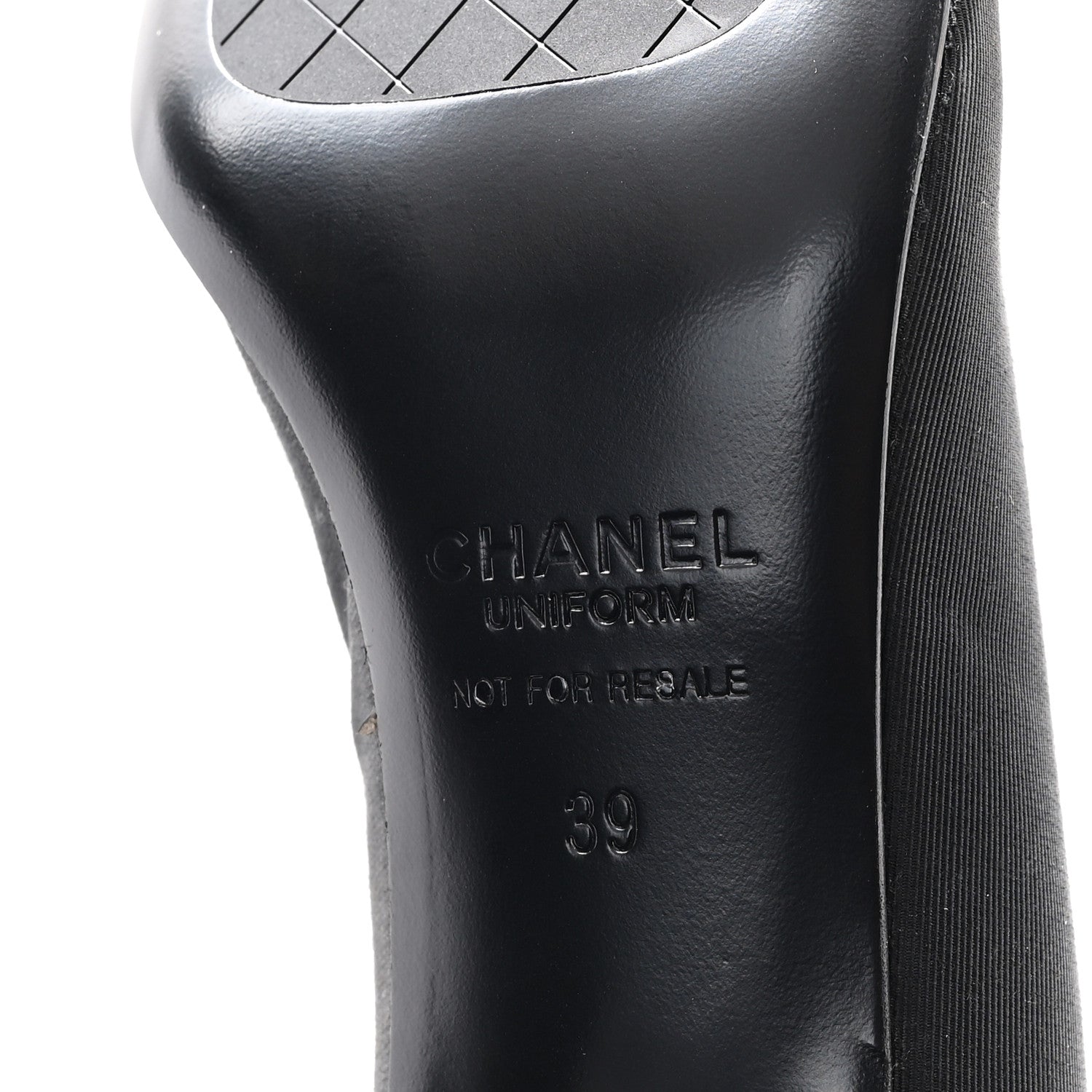 Chanel Grosgrain Cap Toe Uniform Pump 39 Black 7 of 11