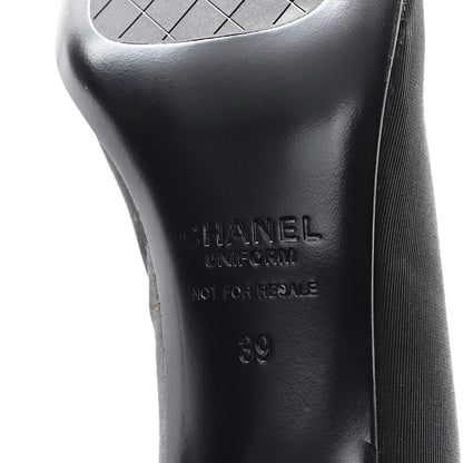 Chanel Grosgrain Cap Toe Uniform Pump 39 Black 7 of 11