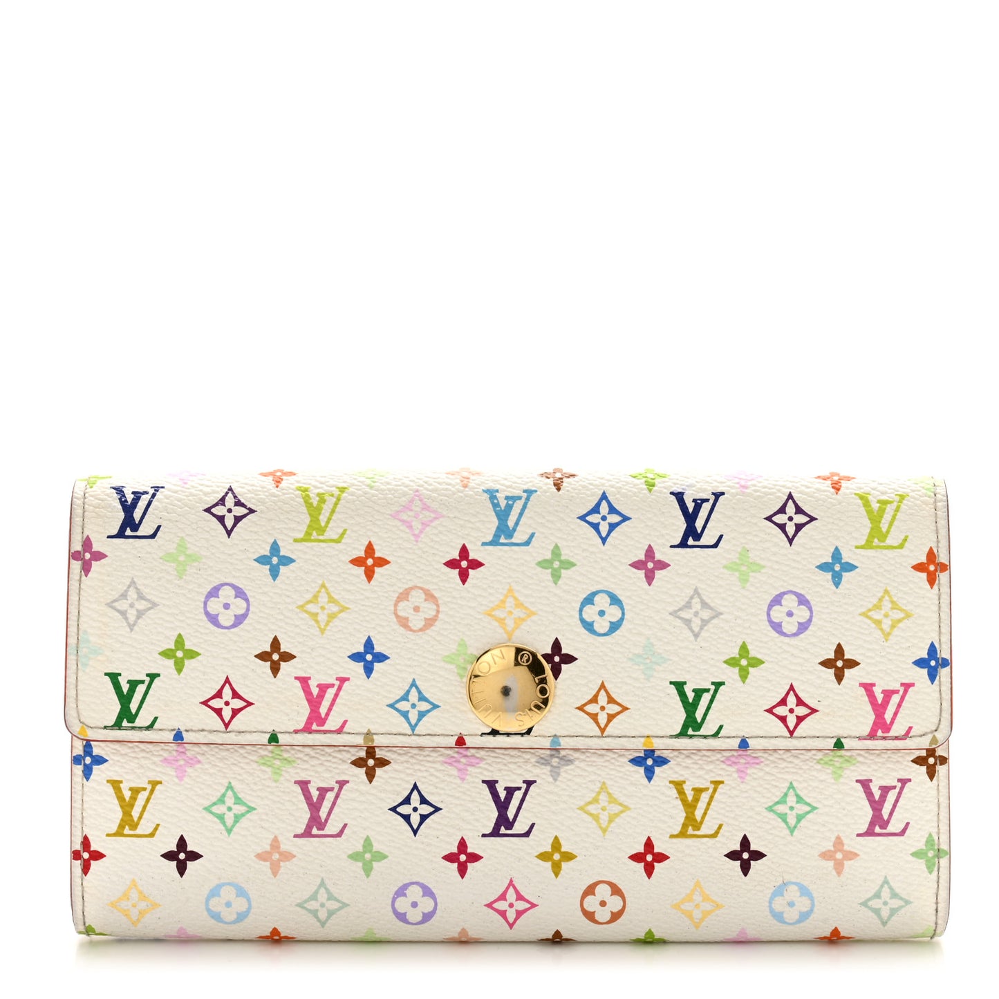 Monogram Multicolor Sarah Wallet White