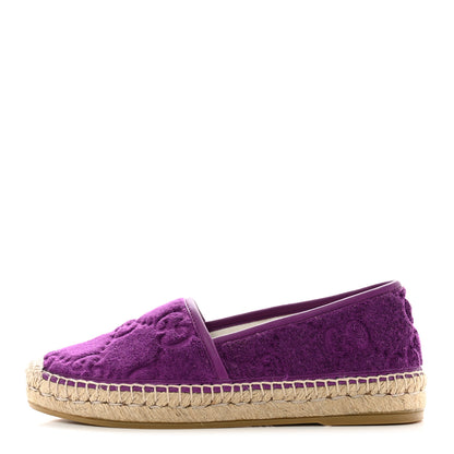 Gucci Terry Cloth GG Monogram Espadrilles 36 Purple 1 of 9