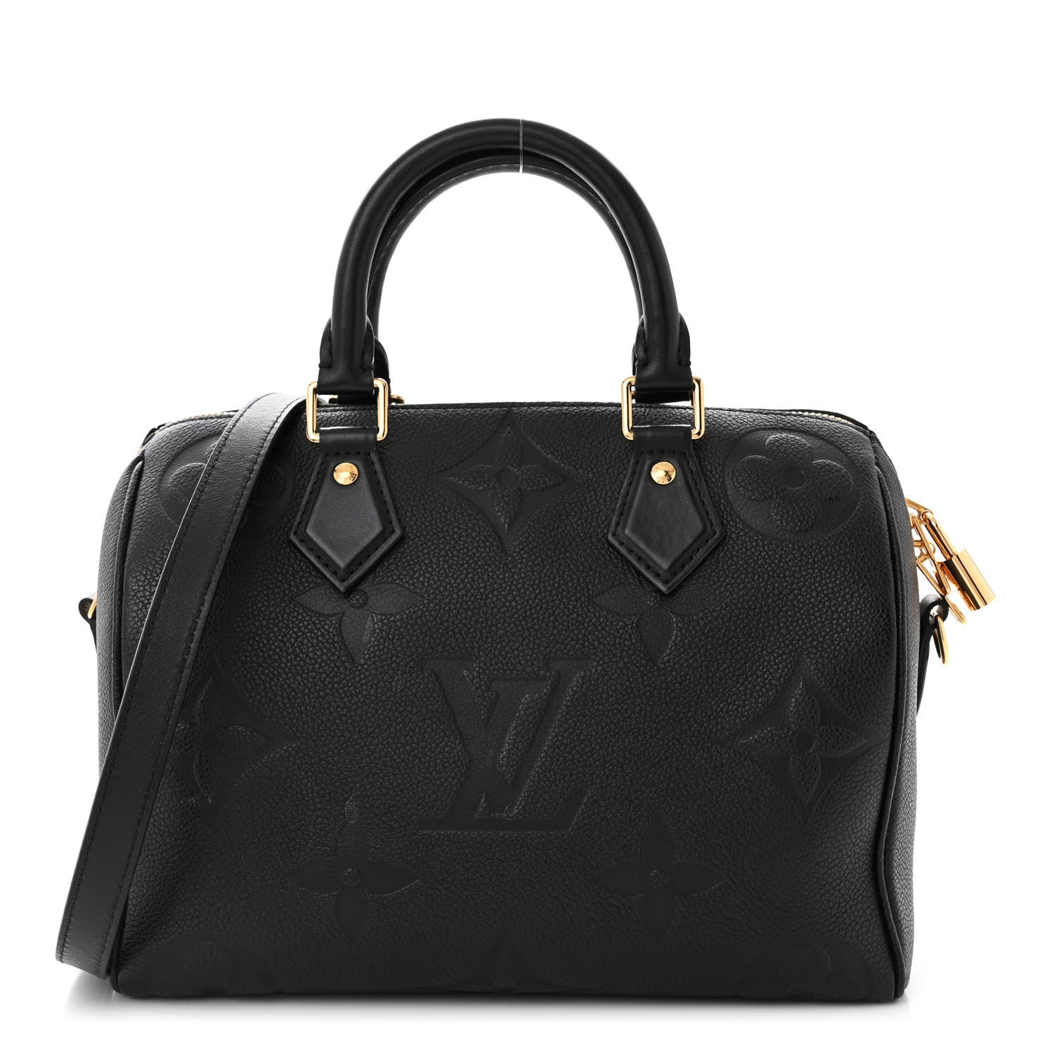 Louis Vuitton Empreinte Monogram Giant Speedy Bandouliere 25 Black 1 of 11