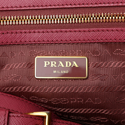 Prada Saffiano Small Galleria Double Zip Tote Peonia 6 of 11