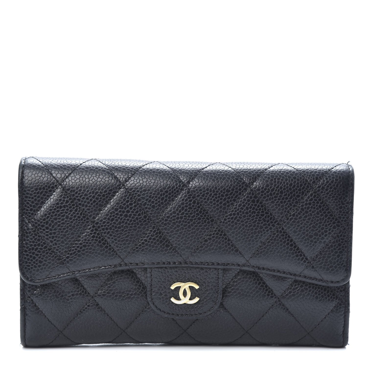 Chanel Caviar Quilted Large Flap Wallet Black 1 of 11