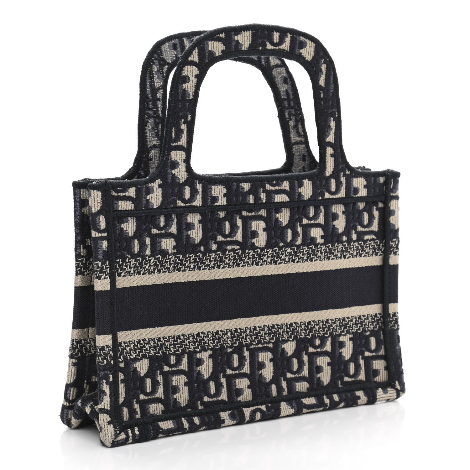 Christian Dior Oblique Mini Book Tote Blue Multicolor 4 of 14