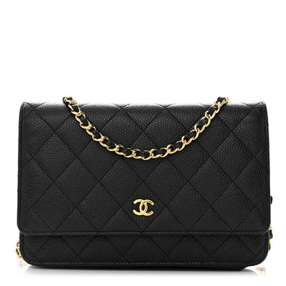 Chanel Caviar Quilted Wallet on Chain WOC Black 1 of 12