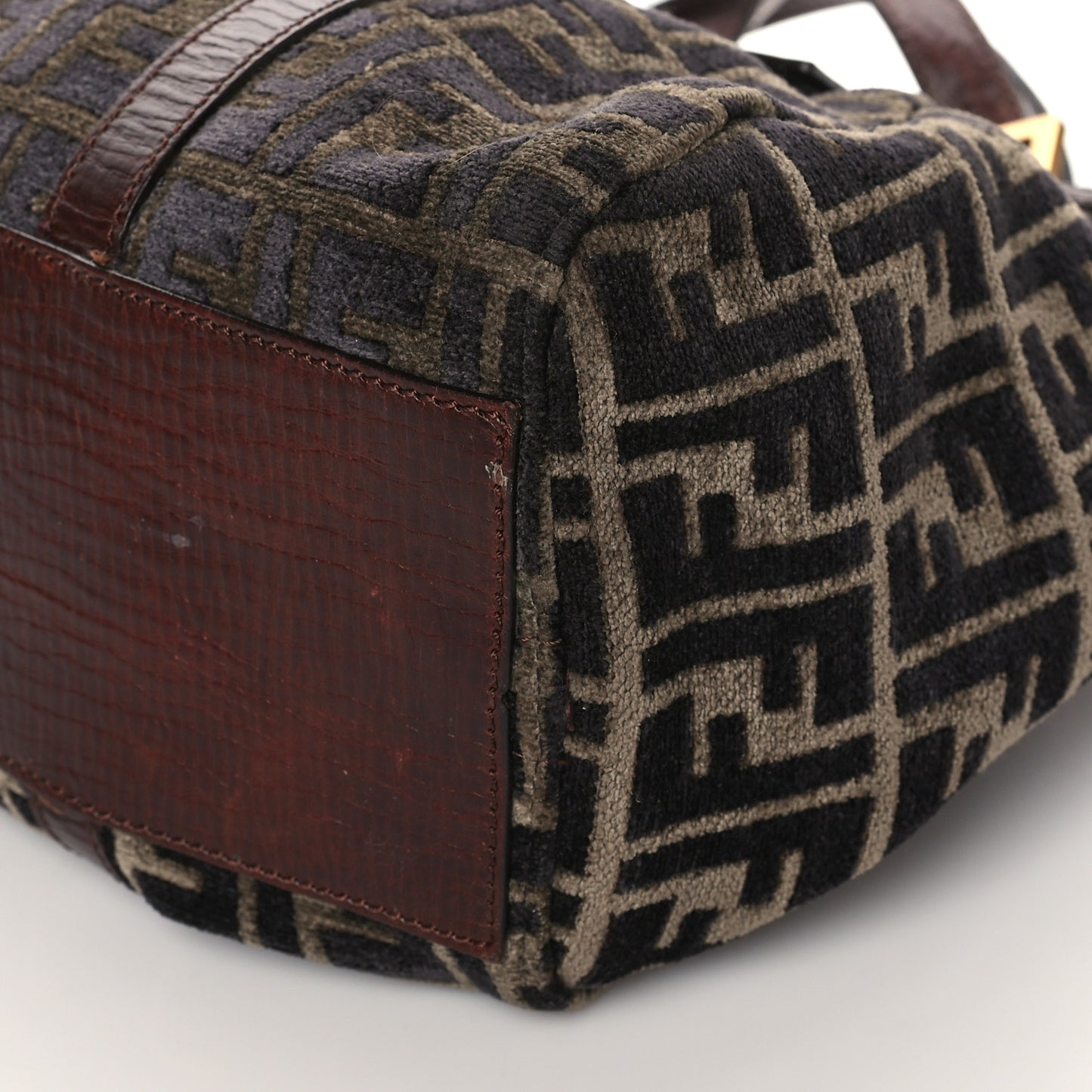 Velvet Zucca Vitello Forever Shoulder Bag Fango Grigio Bruciato