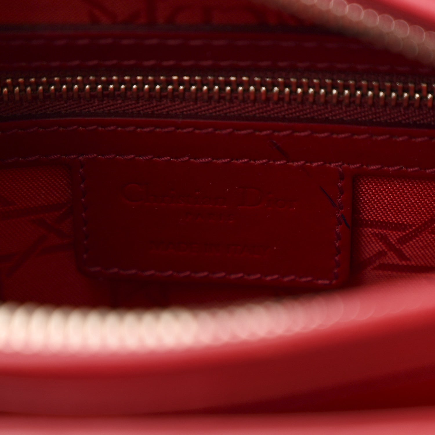 Christian Dior Patent Cannage Medium Lady Dior Red 5 of 10