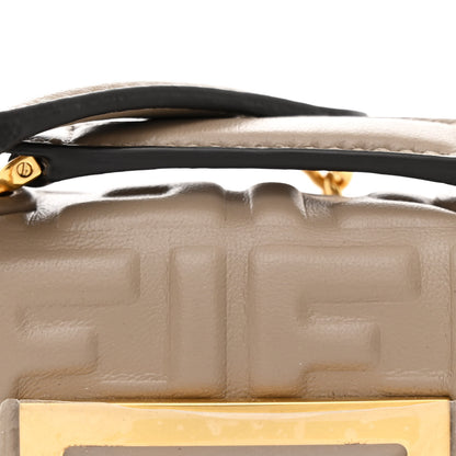 Fendi Nappa Matisse FF Embossed Nano Chain Baguette Tortora 9 of 11