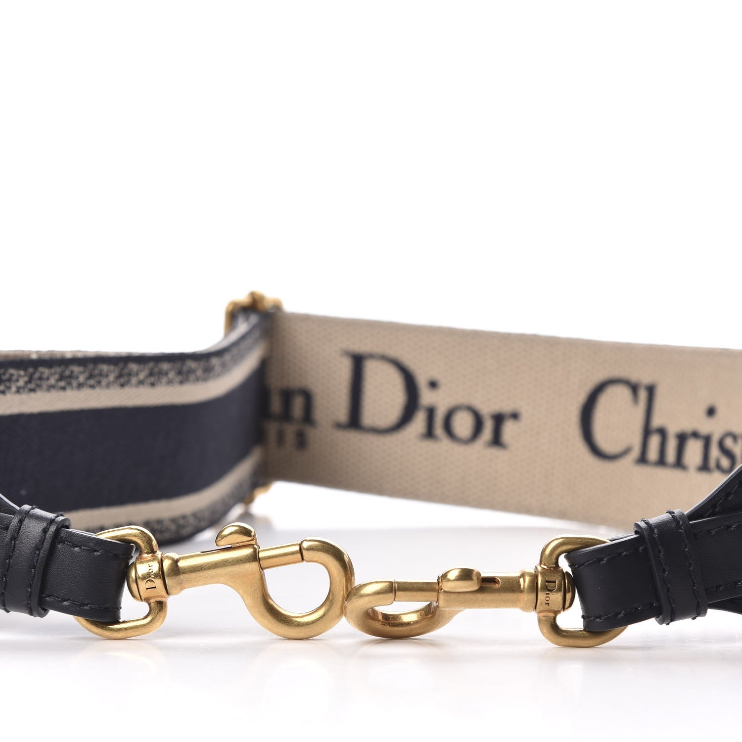 Christian Dior Canvas Embroidered Adjustable Shoulder Strap Blue 4 of 4