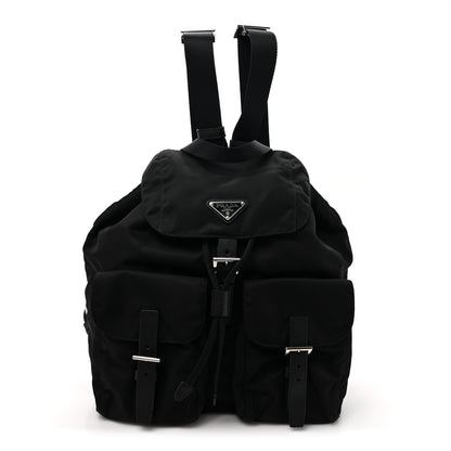 Prada Nylon Vela Saffiano Medium Backpack Black 1 of 10