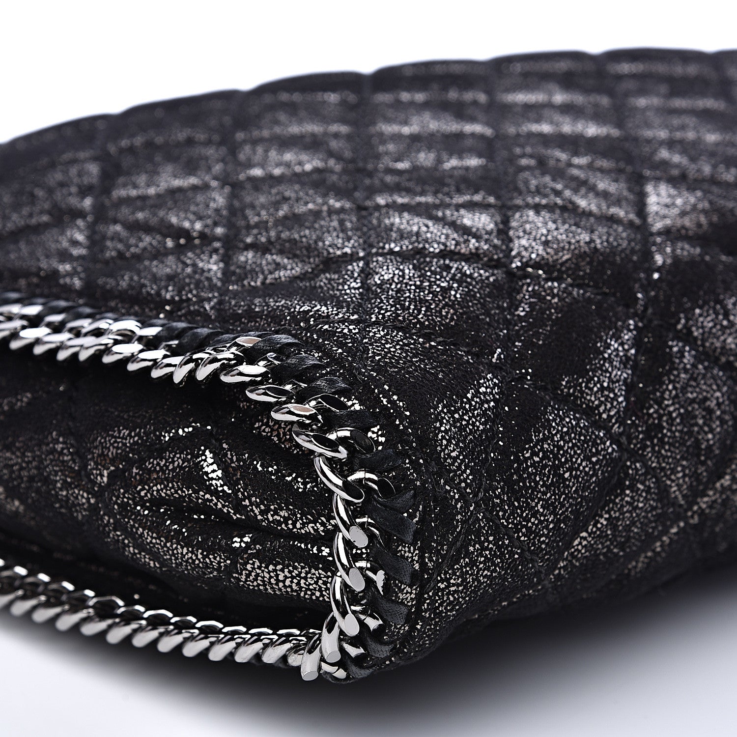 Stella McCartney Chamois Shiny Dotted Quilted Small Falabella Tote Ruthenium 7 of 8