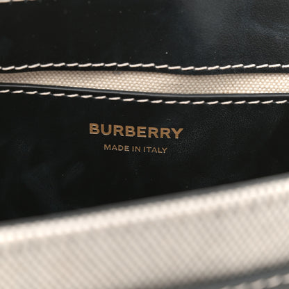 Burberry Canvas Horseferry Print Note Crossbody Bag Grey Black 6 of 12